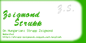 zsigmond strupp business card